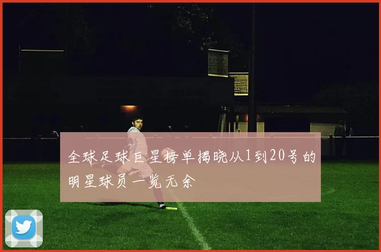 全球足球巨星榜单揭晓从1到20号的明星球员一览无余